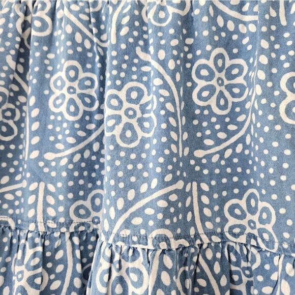 NWT Madewell Pull-On Ruffled Mini Skirt in Indigo Floral - Picture 5 of 7